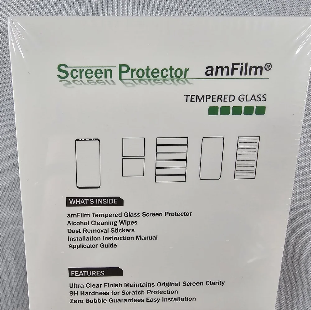 AM Film Samsung Note 8 Glass Phone Screen Protector Kit 3D Curve TechMatte
